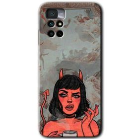 Xiaomi Redmi Note 11 4G Devil Girl Baskılı Uyumlu Silikon Kılıf