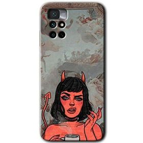 Xiaomi Redmi Note 11 4G Devil Girl Baskılı Uyumlu Silikon Kılıf