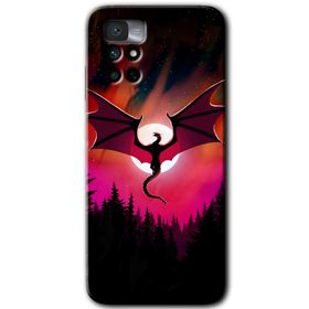 Xiaomi Redmi Note 11 4G Dragon Night Baskılı Uyumlu Silikon Kılıf