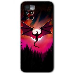 Xiaomi Redmi Note 11 4G Dragon Night Baskılı Uyumlu Silikon Kılıf
