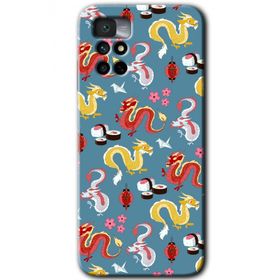Xiaomi Redmi Note 11 4G Funky Dragon Baskılı Uyumlu Silikon Kılıf
