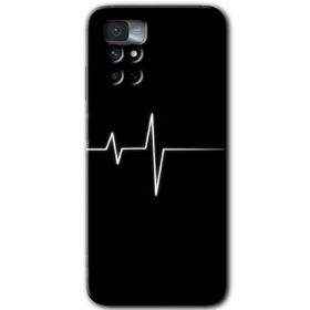 Xiaomi Redmi Note 11 4G Heart Rytm Baskılı Uyumlu Silikon Kılıf
