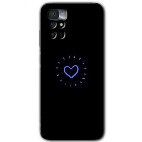 Xiaomi Redmi Note 11 4G Heart Strokes Baskılı Uyumlu Silikon Kılıf