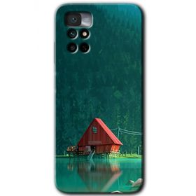 Xiaomi Redmi Note 11 4G House In Woods Baskılı Uyumlu Silikon Kılıf