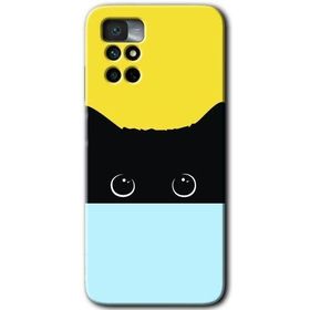 Xiaomi Redmi Note 11 4G Kara Kedi Baskılı Uyumlu Silikon Kılıf