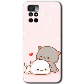 Xiaomi Redmi Note 11 4G Kedi Aşkı Baskılı Uyumlu Silikon Kılıf