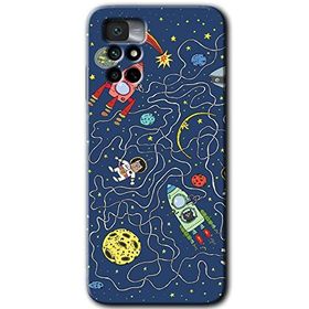 Xiaomi Redmi Note 11 4G Kedi Galaksi Baskılı Uyumlu Silikon Kılıf