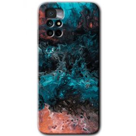 Xiaomi Redmi Note 11 4G Liquid Colorfull Baskılı Uyumlu Silikon Kılıf