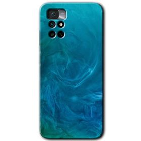 Xiaomi Redmi Note 11 4G Mavi Aura Baskılı Uyumlu Silikon Kılıf
