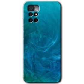 Xiaomi Redmi Note 11 4G Mavi Aura Baskılı Uyumlu Silikon Kılıf