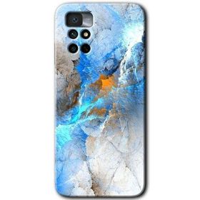 Xiaomi Redmi Note 11 4G Mavi Buzul Baskılı Uyumlu Silikon Kılıf