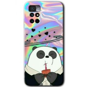 Xiaomi Redmi Note 11 4G Milkshake Panda Baskılı Uyumlu Silikon Kılıf