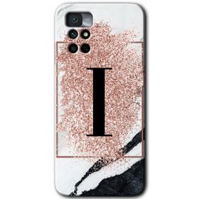 Xiaomi Redmi Note 11 4G Pembe Mermer Desenli Ç Harfi Baskılı Uyumlu Silikon Kılıf