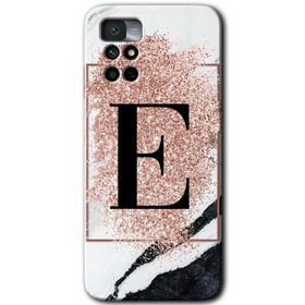 Xiaomi Redmi Note 11 4G Pembe Mermer Desenli Ç Harfi Baskılı Uyumlu Silikon Kılıf