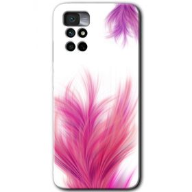 Xiaomi Redmi Note 11 4G Pembe Tüy Baskılı Uyumlu Silikon Kılıf