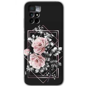 Xiaomi Redmi Note 11 4G Retro Çiçek 1 Baskılı Uyumlu Silikon Kılıf