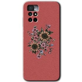 Xiaomi Redmi Note 11 4G Retro Çiçek Baskılı Uyumlu Silikon Kılıf