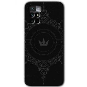 Xiaomi Redmi Note 11 4G Siyah Mandala 1 Baskılı Uyumlu Silikon Kılıf