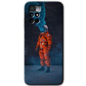 Xiaomi Redmi Note 11 4G Smoke Astronot Baskılı Uyumlu Silikon Kılıf