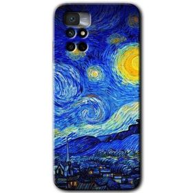 Xiaomi Redmi Note 11 4G Starry Night Baskılı Uyumlu Silikon Kılıf