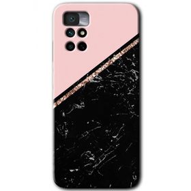 Xiaomi Redmi Note 11 4G Yarım Mermer Baskılı Uyumlu Silikon Kılıf