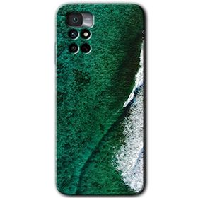 Xiaomi Redmi Note 11 4G Yeşil Okyanus Baskılı Uyumlu Silikon Kılıf