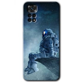 Xiaomi Redmi Note 11 5G Global Astronot Yalnızlığı Baskılı Uyumlu Silikon Kılıf