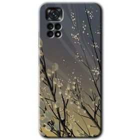 Xiaomi Redmi Note 11 5G Global Branches Flowers Baskılı Uyumlu Silikon Kılıf