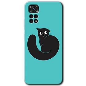 Xiaomi Redmi Note 11 5G Global Cat Vector Baskılı Uyumlu Silikon Kılıf