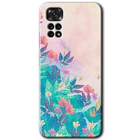 Xiaomi Redmi Note 11 5G Global Çizim Yapraklar Baskılı Uyumlu Silikon Kılıf