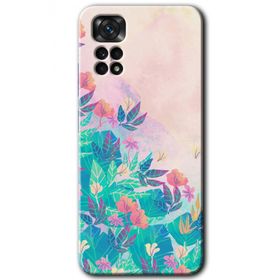 Xiaomi Redmi Note 11 5G Global Çizim Yapraklar Baskılı Uyumlu Silikon Kılıf