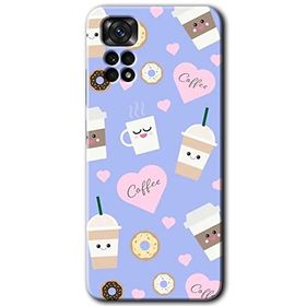 Xiaomi Redmi Note 11 5G Global Coffee Cake Baskılı Uyumlu Silikon Kılıf