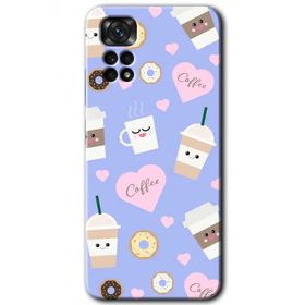Xiaomi Redmi Note 11 5G Global Coffee Cake Baskılı Uyumlu Silikon Kılıf