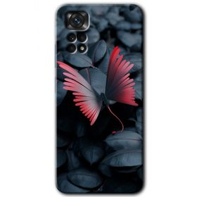 Xiaomi Redmi Note 11 5G Global Dark Butterfly Baskılı Uyumlu Silikon Kılıf