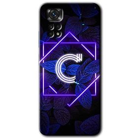 Xiaomi Redmi Note 11 5G Global Dark Neon Yaprak Ç Harfi Baskılı Uyumlu Silikon Kılıf
