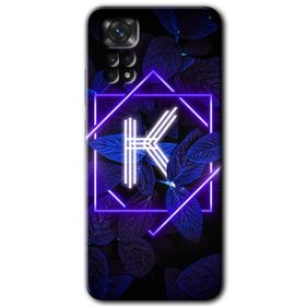 Xiaomi Redmi Note 11 5G Global Dark Neon Yaprak H Harfi Baskılı Uyumlu Silikon Kılıf