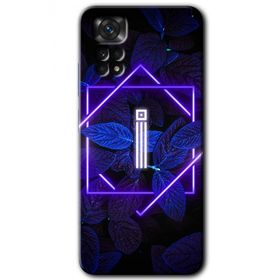 Xiaomi Redmi Note 11 5G Global Dark Neon Yaprak I Harfi Baskılı Uyumlu Silikon Kılıf