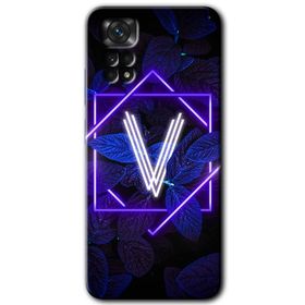 Xiaomi Redmi Note 11 5G Global Dark Neon Yaprak P Harfi Baskılı Uyumlu Silikon Kılıf