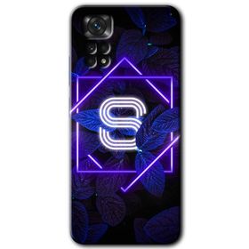 Xiaomi Redmi Note 11 5G Global Dark Neon Yaprak P Harfi Baskılı Uyumlu Silikon Kılıf