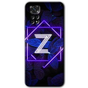 Xiaomi Redmi Note 11 5G Global Dark Neon Yaprak P Harfi Baskılı Uyumlu Silikon Kılıf