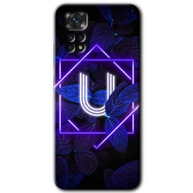 Xiaomi Redmi Note 11 5G Global Dark Neon Yaprak P Harfi Baskılı Uyumlu Silikon Kılıf