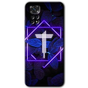 Xiaomi Redmi Note 11 5G Global Dark Neon Yaprak P Harfi Baskılı Uyumlu Silikon Kılıf