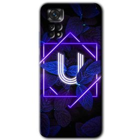 Xiaomi Redmi Note 11 5G Global Dark Neon Yaprak U Harfi Baskılı Uyumlu Silikon Kılıf