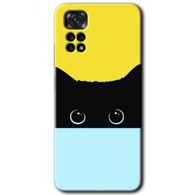 Xiaomi Redmi Note 11 5G Global Kara Kedi Baskılı Uyumlu Silikon Kılıf