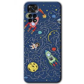 Xiaomi Redmi Note 11 5G Global Kedi Galaksi Baskılı Uyumlu Silikon Kılıf