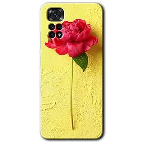 Xiaomi Redmi Note 11 5G Global Kırmızı Gül Baskılı Uyumlu Silikon Kılıf