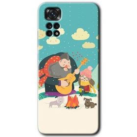 Xiaomi Redmi Note 11 5G Global Kış Pikniği Baskılı Uyumlu Silikon Kılıf