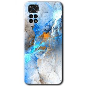Xiaomi Redmi Note 11 5G Global Mavi Buzul Baskılı Uyumlu Silikon Kılıf