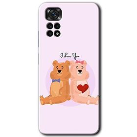 Xiaomi Redmi Note 11 5G Global Sevgili Ayıcık Baskılı Uyumlu Silikon Kılıf