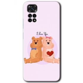 Xiaomi Redmi Note 11 5G Global Sevgili Ayıcık Baskılı Uyumlu Silikon Kılıf